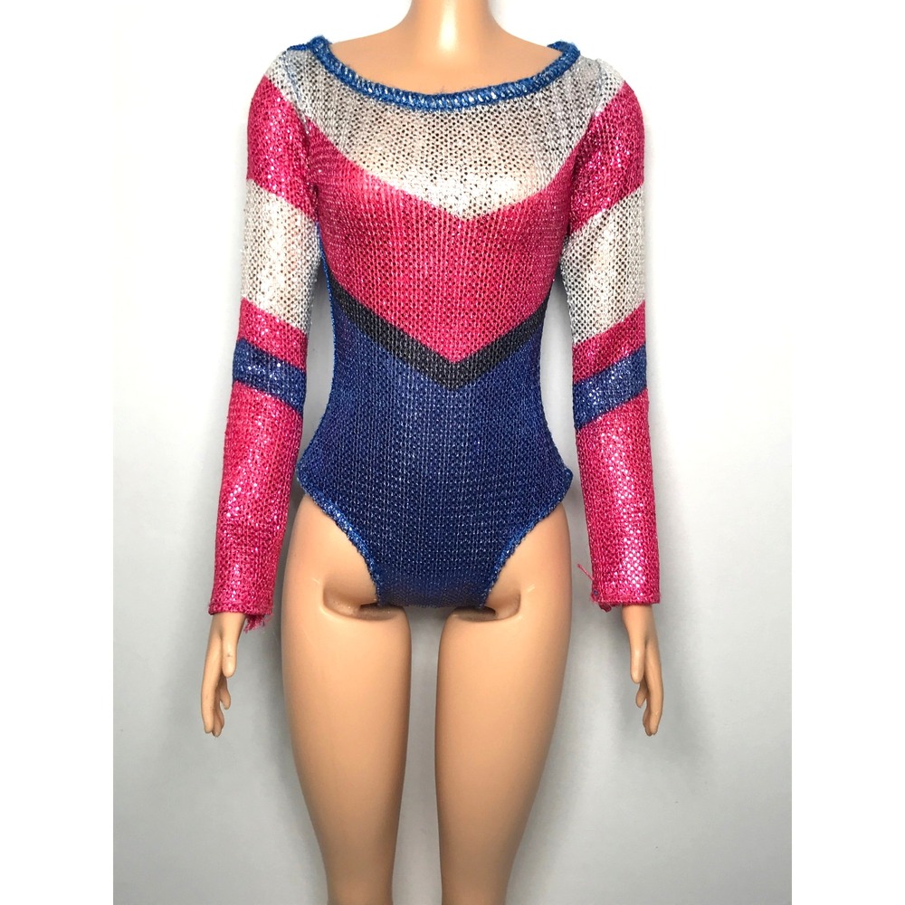 Barbie Doll Clothing 2019 Shiny Pink Blue White Gymnast Leotard Gymnastics